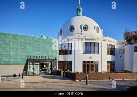 The Spanish City dining and leisure centre in Whitley Bay, a seaside town in North Tyneside, Tyne & Wear, England Stock Photo