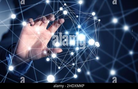 network, networked, enabling, networks, networkeds, activate, activating Stock Photo