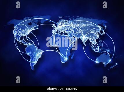 network, worldwide, globalization, networks, worldwides, globalisation, globalizations Stock Photo
