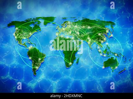 worldwide, globalization, networked, worldwides, globalisation, globalizations, networkeds Stock Photo