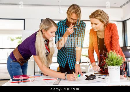 meeting & conversation, team, staff, colleagues, feedback, meeting & conversations, meeting and conversation, teams, staffs, colleague Stock Photo