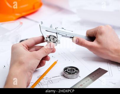 accuracy, caliper, ball bearing, accuracies, calipers Stock Photo