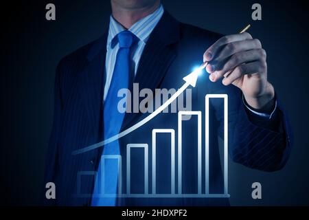 growth, up, forecast, growths, rise, forecasts Stock Photo