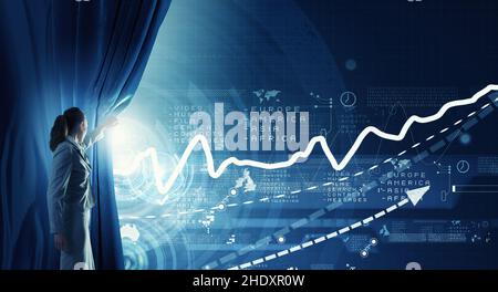 winning, up, diagram, upswing, world market, chart, charts, diagrams, graph, graphs Stock Photo