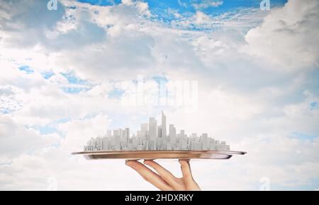 city, skyline, real estate market, urban planning, architect office, cities, cityscape, cityscapes, skylines, housing, real estates, architect offices Stock Photo