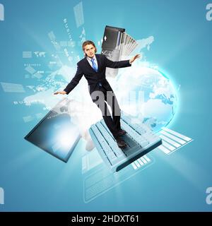 business, balance, internet, surfing, online, digitization, corporate, negocios, balances, internets, web, onlines Stock Photo