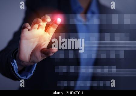 touchscreen, virtual, enabling, interface, touchscreens, virtuals, activate, activating, interfaces Stock Photo