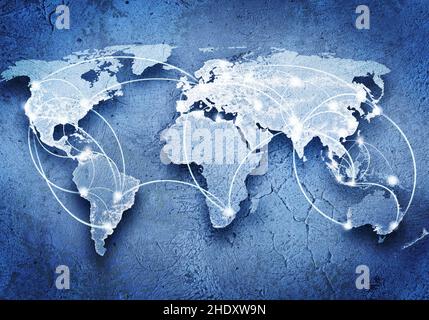 digital, worldwide, networking, digitals, worldwides Stock Photo