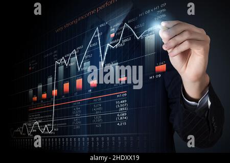 winning, revenue, diagram, upswing, revenues, chart, charts, diagrams, graph, graphs Stock Photo