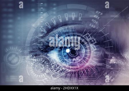 digital, surveying, iris, cyberspace, digitals, cyberspaces Stock Photo
