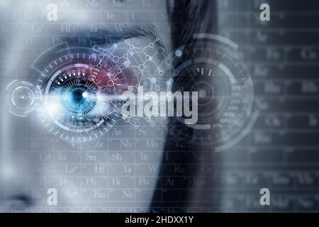 profile, eye, identity, scanners, profiles, eyes, identities Stock Photo