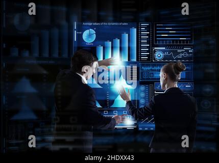 touchscreen, diagram, enabling, touchscreens, chart, charts, diagrams, graph, graphs, activate, activating Stock Photo