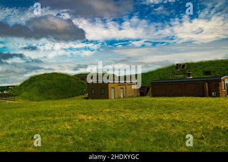 the interior of fort charlotte on georges island Stock Photo