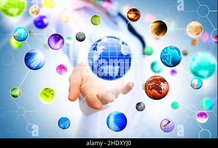 worldwide, globalization, digitization, worldwides, globalisation, globalizations Stock Photo