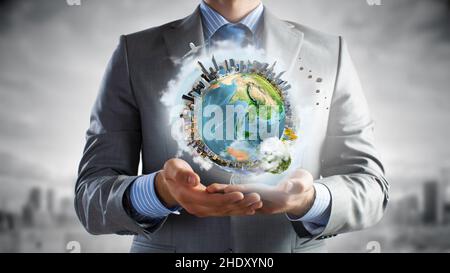 businessman, environment protection, climate protection, boss, businessmen, executive, executives, leader, leaders, manager, environment protections, Stock Photo