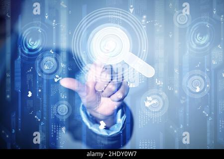 display, enabling, search engine, displays, activate, activating, search engines Stock Photo
