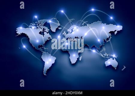 network, trade, Intercontinental, networks, trades Stock Photo