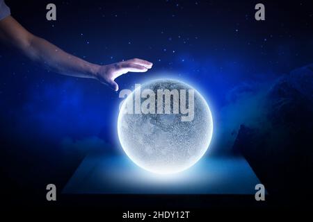 moon, full moon, astronomy, moon struck, moons, full moons, astronomies Stock Photo
