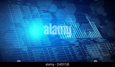 resources, diagram, market analysis, commodity, comodities, ressources, chart, charts, diagrams, graph, graphs Stock Photo