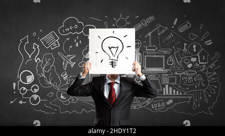 ideas, idea, invention, brainstorming, inventions Stock Photo