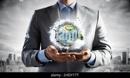 businessman, global, world economy, planet, global player, boss, businessmen, executive, executives, leader, leaders, manager, globals, global Stock Photo