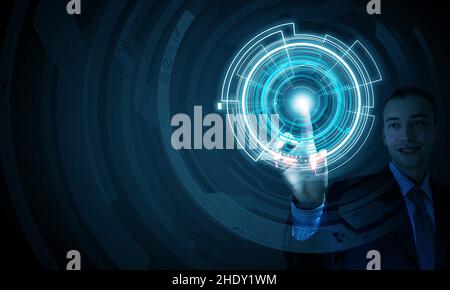 touchscreen, interface, enabling, touchscreens, interfaces, activate, activating Stock Photo