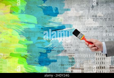 creativity, new beginning, painting, matrix, creativities, drawing, matrixs Stock Photo