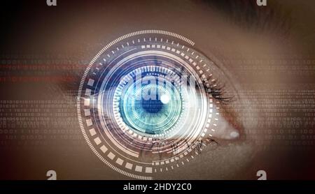 eye, iris, identity, scanners, eyes, identities Stock Photo