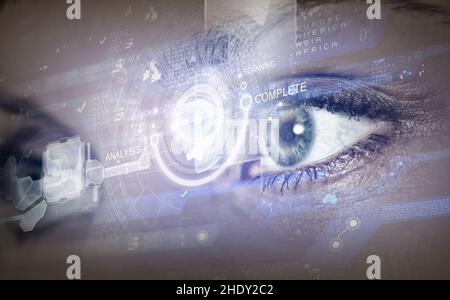 eye, coding, password, identification, eyes, passwords, identifications Stock Photo