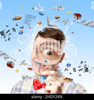 magnifying glass, internet, www, online, virtual, app, internets, web, wwws, onlines, virtuals Stock Photo