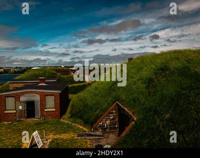 the interior of fort charlotte on georges island Stock Photo