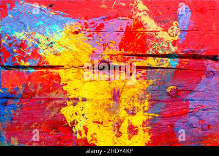 wood, multi colored, painted, woodland, woodlands, woods, multi coloreds, painteds Stock Photo