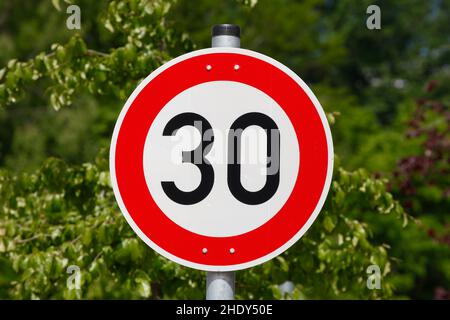 Speed Limit Sign, 30 Thirty Speed Limit, Slow Down in Our Community ...