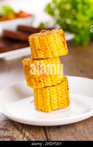grooved, maize cob, grooveds, corn on the cobs Stock Photo