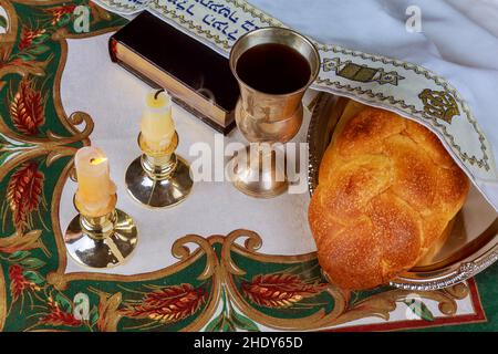 tradition, white bread, sabbath, traditions, white breads Stock Photo