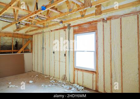 building construction, insulation, building constructions, insulated, insulating Stock Photo