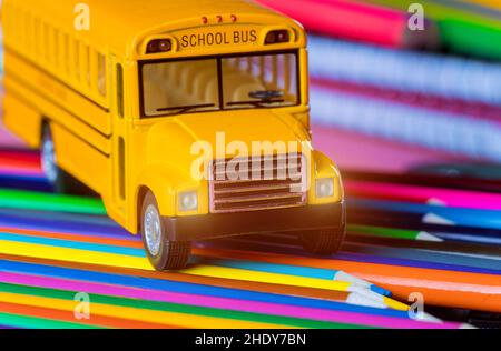 pens, school, school bus, pen, schools Stock Photo