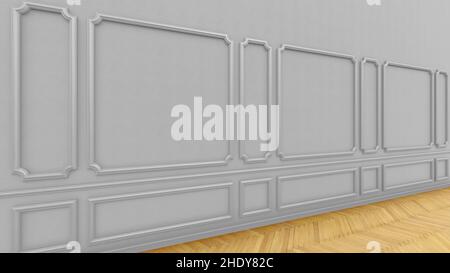 Classic Victorian Style Wood Trim Wall Stock Photo - Alamy