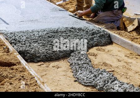 pavement, road construction, cement, concrete, pavements, construction, road constructions, roadwork, roadworks, cements Stock Photo