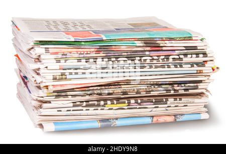 newspaper, recycled paper, newspapers, recycled papers, recycling Stock Photo