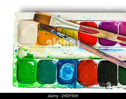 watercolour paints, ink, watercolor paints, watercolour paint, inks, watercolor paint Stock Photo