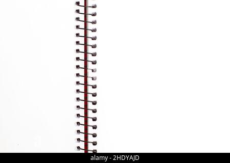 A blank notebook with copy space in a close up view Stock Photo
