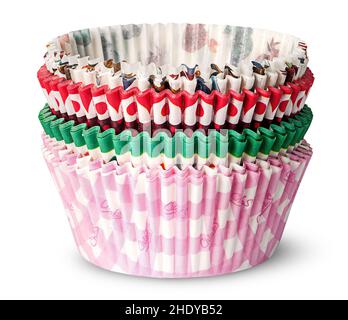 multi colored, paper muffin cups, multi coloreds, paper muffin cup Stock Photo