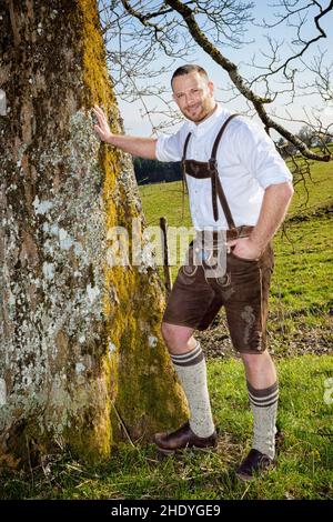 man, bavarian, lederhosen, costumes, guy, men, bavarians, lederhosens, costume Stock Photo