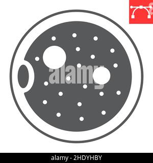 Ovum glyph icon, reproductive and pregnancy, Ovum vector icon, vector graphics, editable stroke solid sign, eps 10. Stock Vector