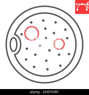 Ovum line icon, reproductive and pregnancy, Ovum vector icon, vector graphics, editable stroke outline sign, eps 10. Stock Vector