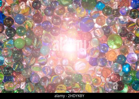 Abstract color background image with soft focus blurred marbles and lens flare Stock Photo