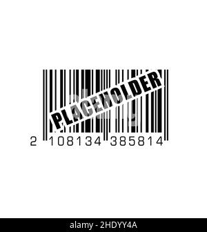 barcode bar code fake stand in temporary placeholder vector isolated on white background Stock Vector