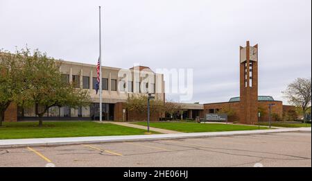 Charlotte, Michigan, USA - October 24, 2021: The Eaton County Courthouse Stock Photo