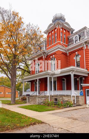 Charlotte, Michigan, USA - October 24, 2021: The Former Eaton County Jail, now a privet business Stock Photo